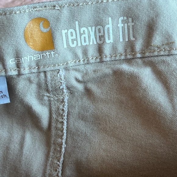Carhartt Cargo Shorts Mens 52 Khaki Relaxed Fit Flat Front Utility Work Wear - Picture 5 of 6